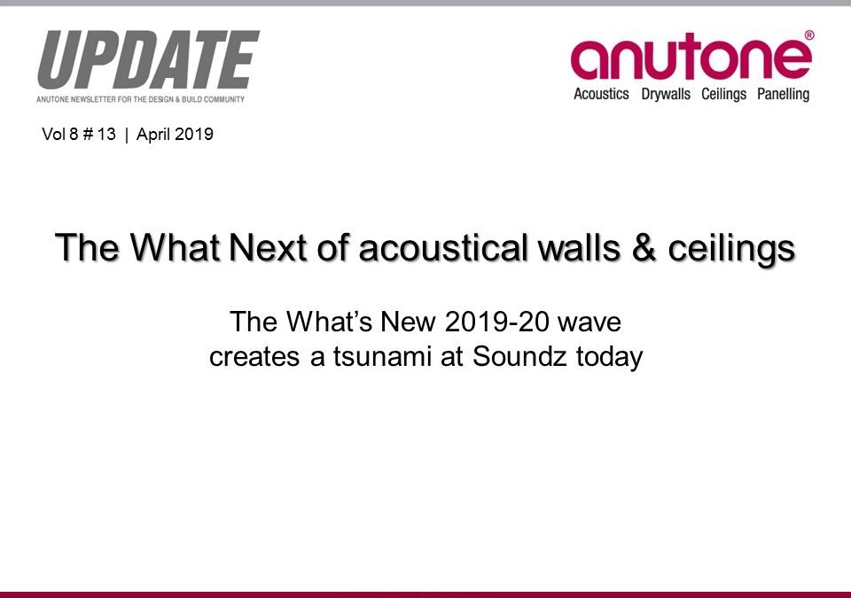 Video Newsletter – The What Next of acoustical walls & ceilings